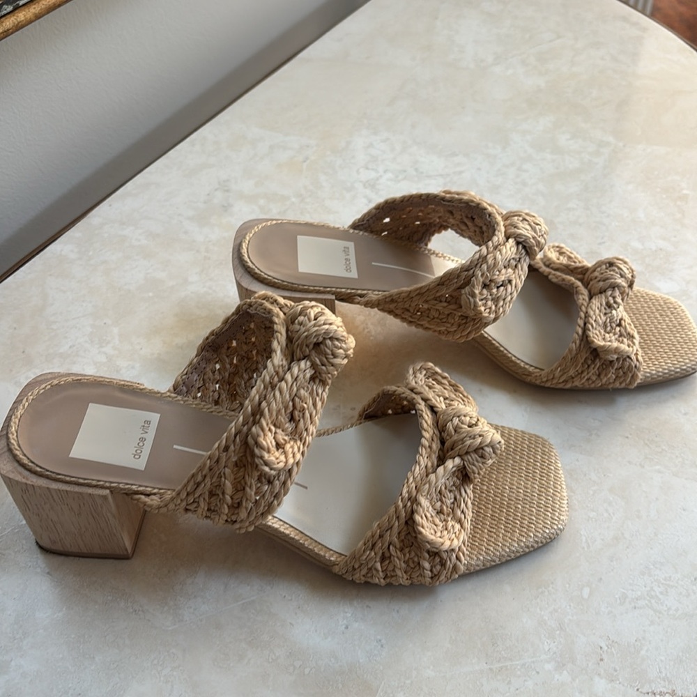 Dolce Vita Tan Braided Sandals - Picture 2 of 6
